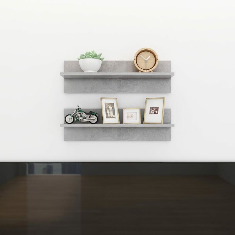 Estantes de pared 2 uds aglomerado gris hormigón 60x11,5x18 cm - Gris - Youthup
Estantes de pared 2 uds aglomerado gris hormigón 60x11,5x18 cm - Gris - Youthup