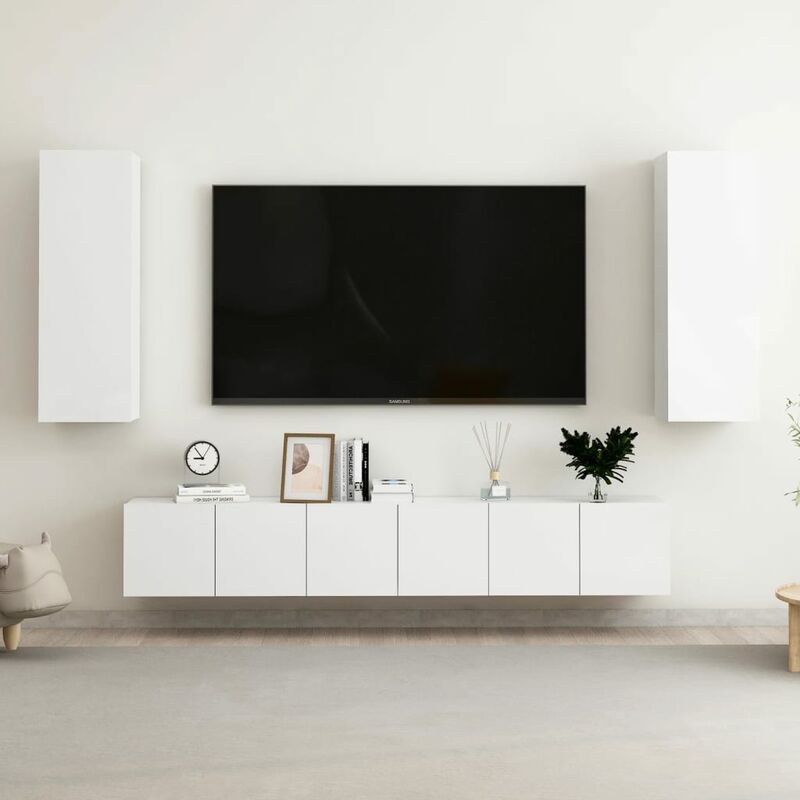 Juego de mueble para TV de 5 piezas aglomerado blanco brillante - Blanco - Youthup
Juego de mueble para TV de 5 piezas aglomerado blanco brillante - Blanco - Youthup