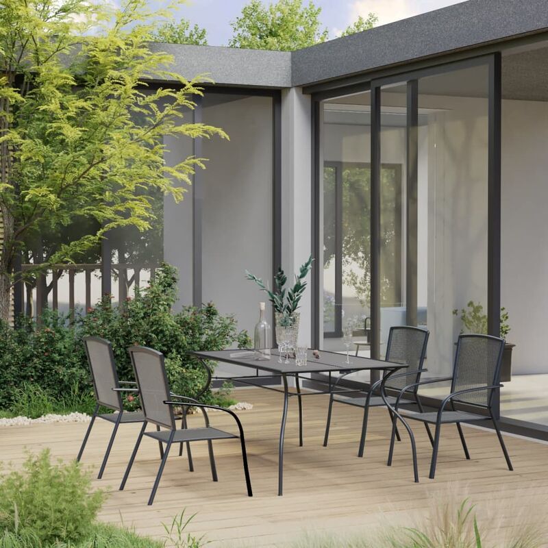 YOUTHUP Juego de muebles de comedor de jardín 7 piezas acero antracita - Antracita
YOUTHUP Juego de muebles de comedor de jardín 7 piezas acero antracita - Antracita