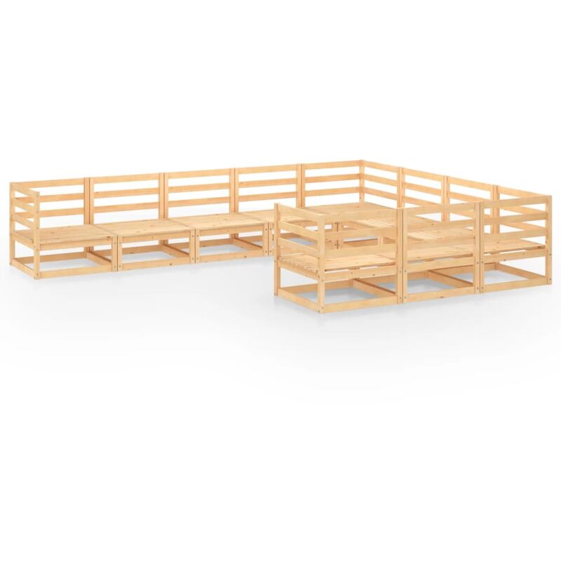Juego de muebles de jardín 10 pzas y cojines madera pino maciza - Marrón - Youthup
Juego de muebles de jardín 10 pzas y cojines madera pino maciza - Marrón - Youthup