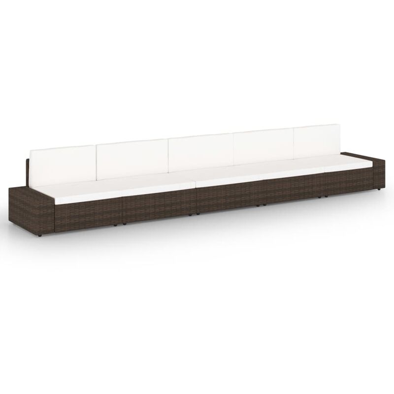 Juego muebles de jardín 5 pzas y cojines ratán sintético marrón - Marrón - Youthup
Juego muebles de jardín 5 pzas y cojines ratán sintético marrón - Marrón - Youthup