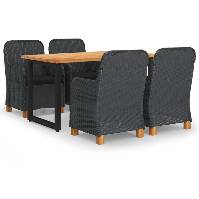 Juego muebles jardín 5 pzas cojines ratán sintético gris oscuro - Gris - Youthup
Juego muebles jardín 5 pzas cojines ratán sintético gris oscuro - Gris - Youthup