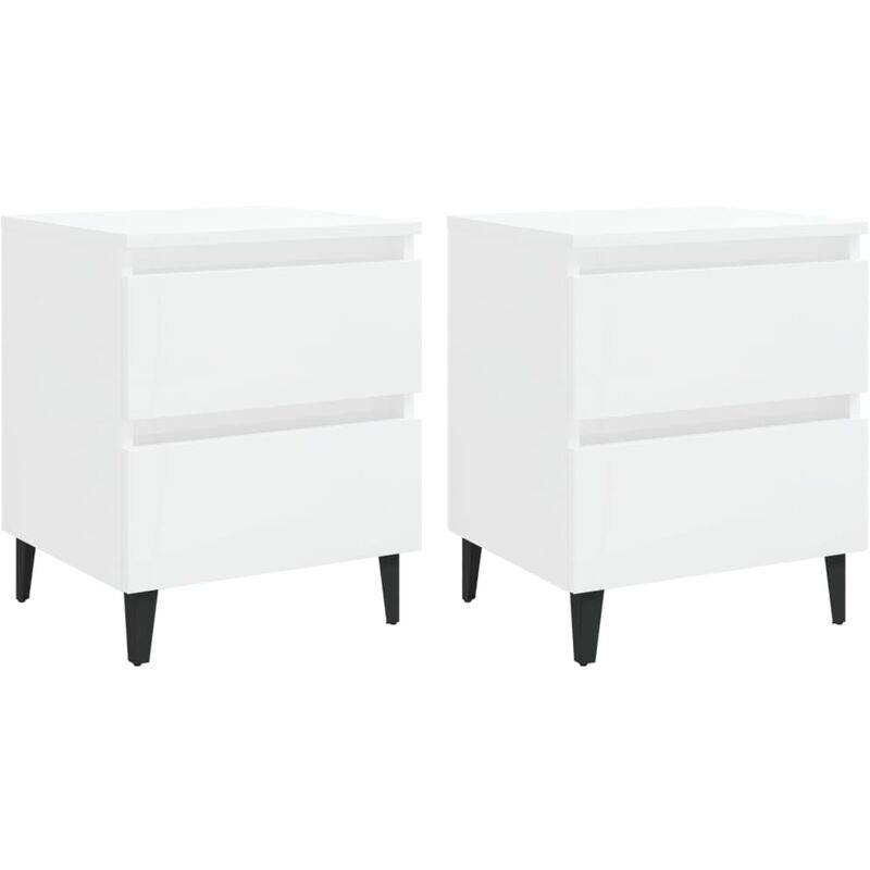 Mesitas de noche 2 uds aglomerado blanco brillante 40x35x50 cm - Blanco - Youthup
Mesitas de noche 2 uds aglomerado blanco brillante 40x35x50 cm - Blanco - Youthup
