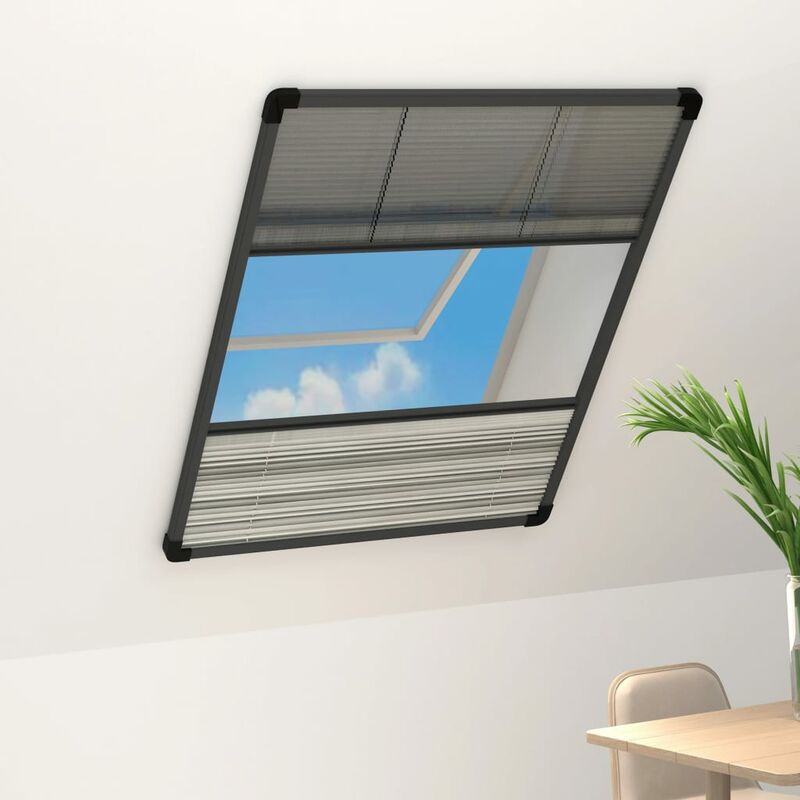 Mosquitera plisada para ventanas contra el sol aluminio 60x80cm - Antracita - Youthup
Mosquitera plisada para ventanas contra el sol aluminio 60x80cm - Antracita - Youthup