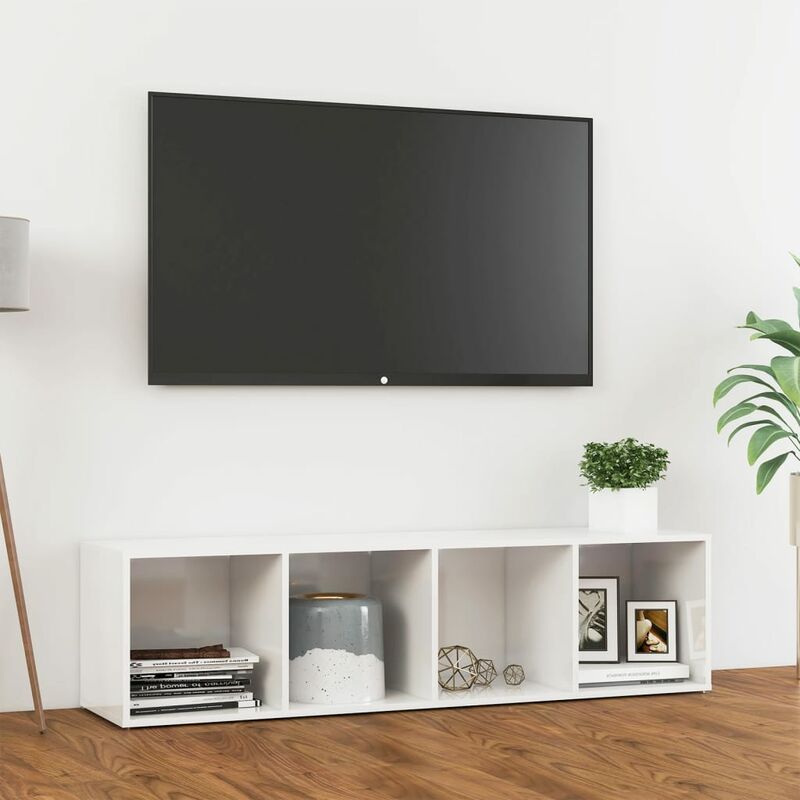 Mueble de TV de aglomerado blanco brillante 142,5x35x36,5 cm - Blanco - Youthup
Mueble de TV de aglomerado blanco brillante 142,5x35x36,5 cm - Blanco - Youthup