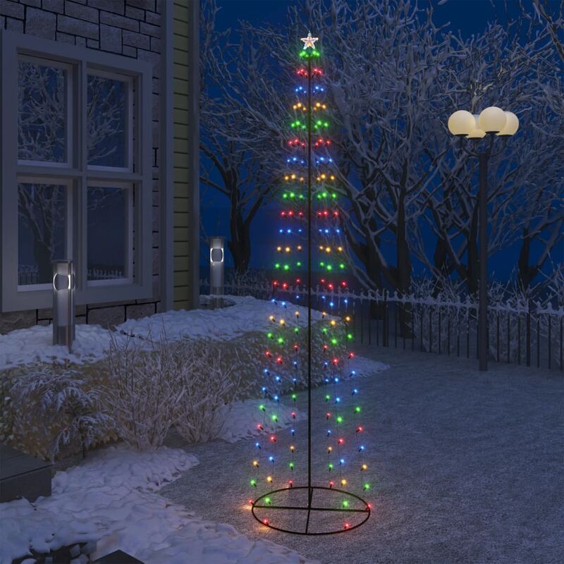 Árbol cono de Navidad 136 LEDs coloridos decoración 70x240 cm - Multicolor - Youthup
Árbol cono de Navidad 136 LEDs coloridos decoración 70x240 cm - Multicolor - Youthup