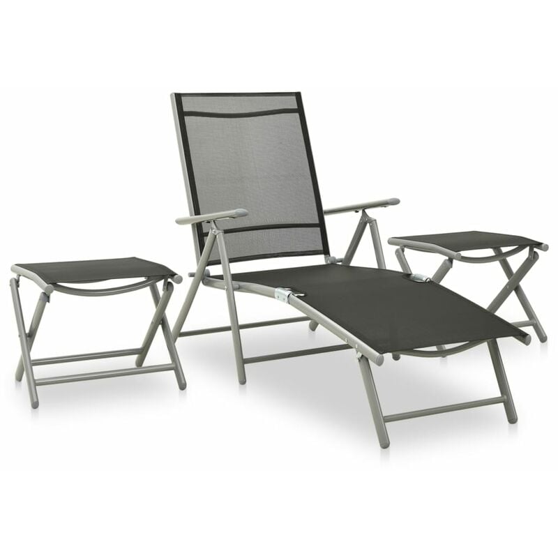 Set de muebles de jardín 3 piezas textilene aluminio plateado - Plateado - Youthup
Set de muebles de jardín 3 piezas textilene aluminio plateado - Plateado - Youthup