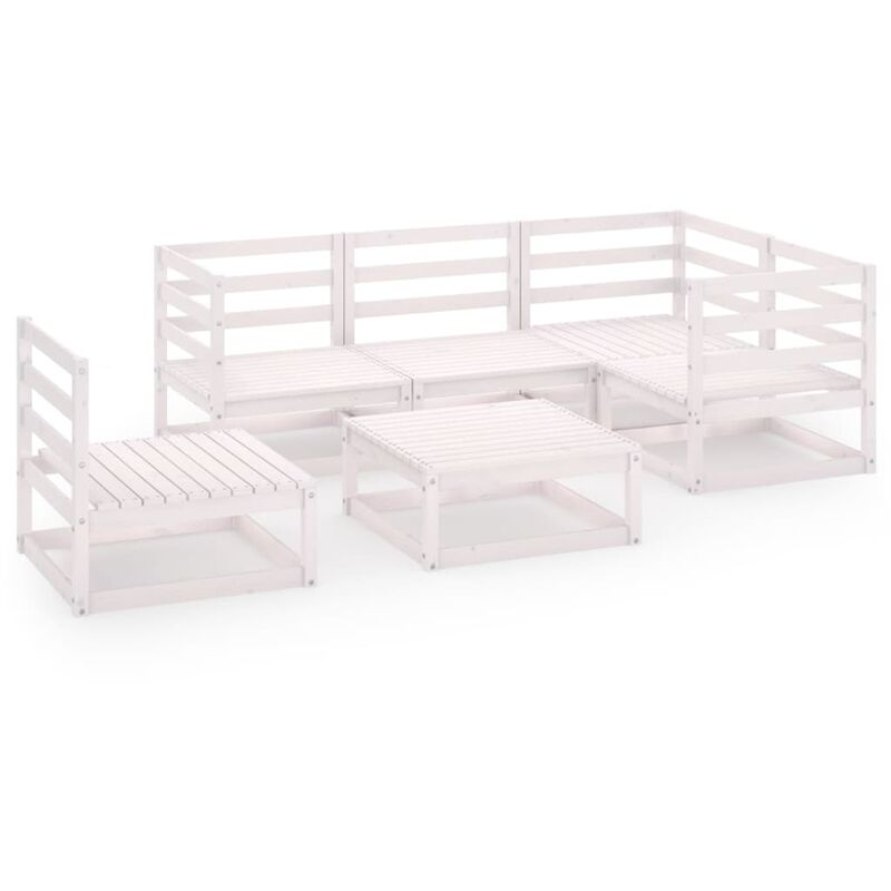 YOUTHUP Set de salón de jardín de 6 piezas blanco madera maciza de pino - Blanco
YOUTHUP Set de salón de jardín de 6 piezas blanco madera maciza de pino - Blanco