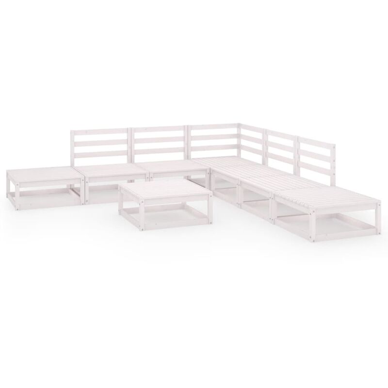Set de salón de jardín de 8 piezas blanco madera maciza de pino - Blanco - Youthup
Set de salón de jardín de 8 piezas blanco madera maciza de pino - Blanco - Youthup