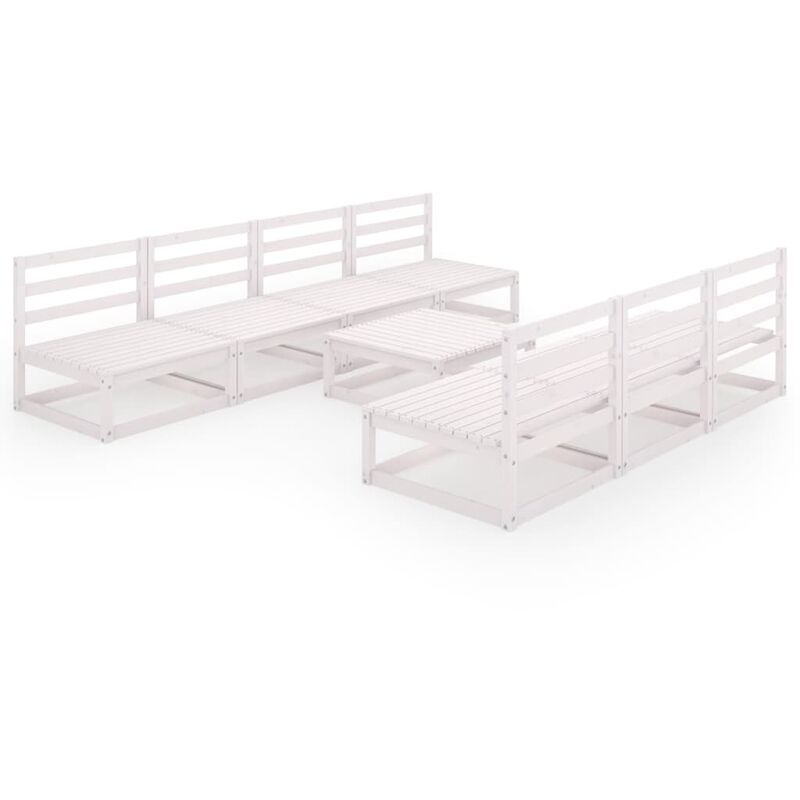 Set de salón de jardín de 8 piezas blanco madera maciza de pino - Blanco - Youthup
Set de salón de jardín de 8 piezas blanco madera maciza de pino - Blanco - Youthup
