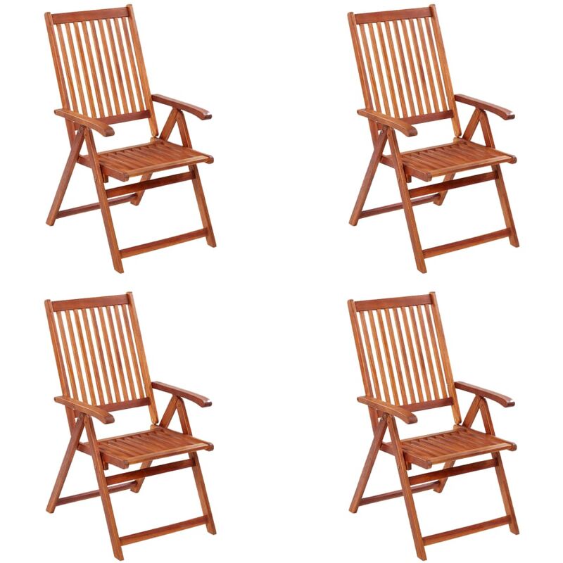 YOUTHUP Sillas plegables de jardín 4 unidades madera de acacia maciza - Marrón
YOUTHUP Sillas plegables de jardín 4 unidades madera de acacia maciza - Marrón