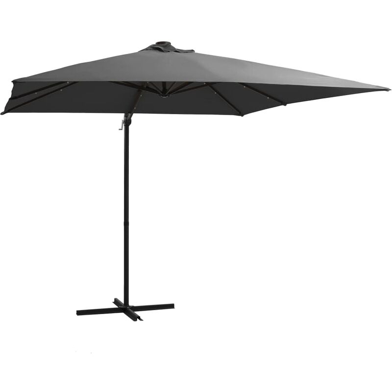 YOUTHUP Sombrilla voladiza con luces LED y poste acero gris 250x250 cm - Antracita
YOUTHUP Sombrilla voladiza con luces LED y poste acero gris 250x250 cm - Antracita