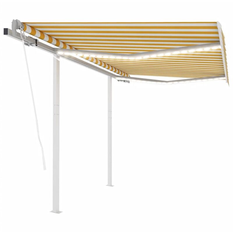 Toldo automático LED sensor de viento amarillo blanco 3,5x2,5 m - Amarillo - Youthup
Toldo automático LED sensor de viento amarillo blanco 3,5x2,5 m - Amarillo - Youthup