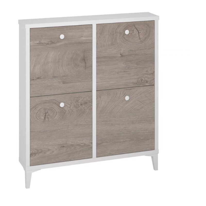 Zapatero cuatro trampones dos colores a elegir 90.6 cm(ancho) 103 cm(altura) 20 cm(fondo) Color BLANCO SOLT-ROBLE NUDOS
Zapatero cuatro trampones dos colores a elegir 90.6 cm(ancho) 103 cm(altura) 20 cm(fondo) Color BLANCO SOLT-ROBLE NUDOS