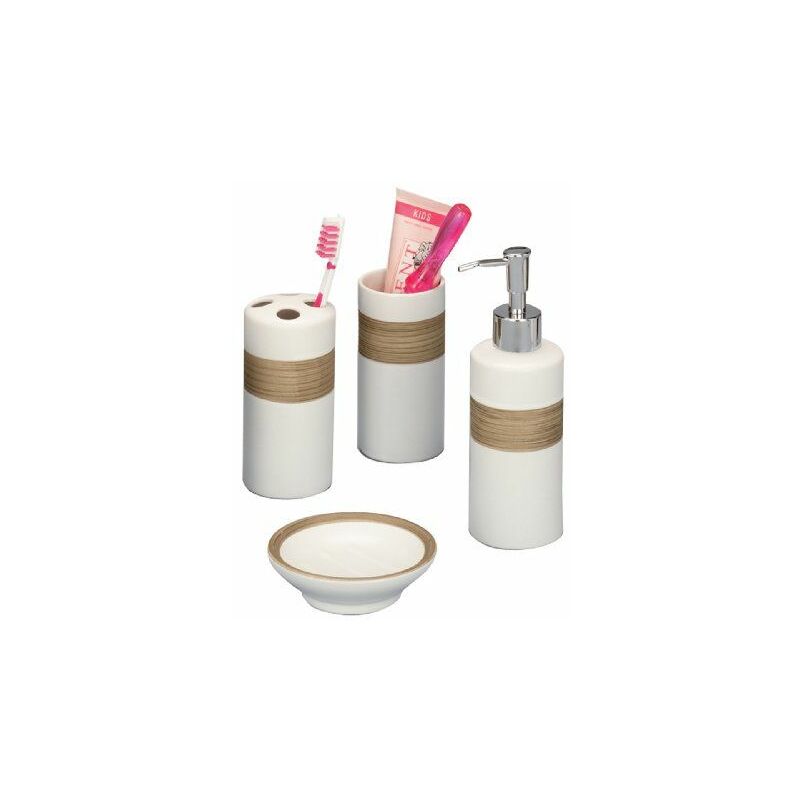 Zeller 18260 - Juego de accesorios de baño, fabricado en cerámica (4 piezas), color beige y marrón
Zeller 18260 - Juego de accesorios de baño, fabricado en cerámica (4 piezas), color beige y marrón