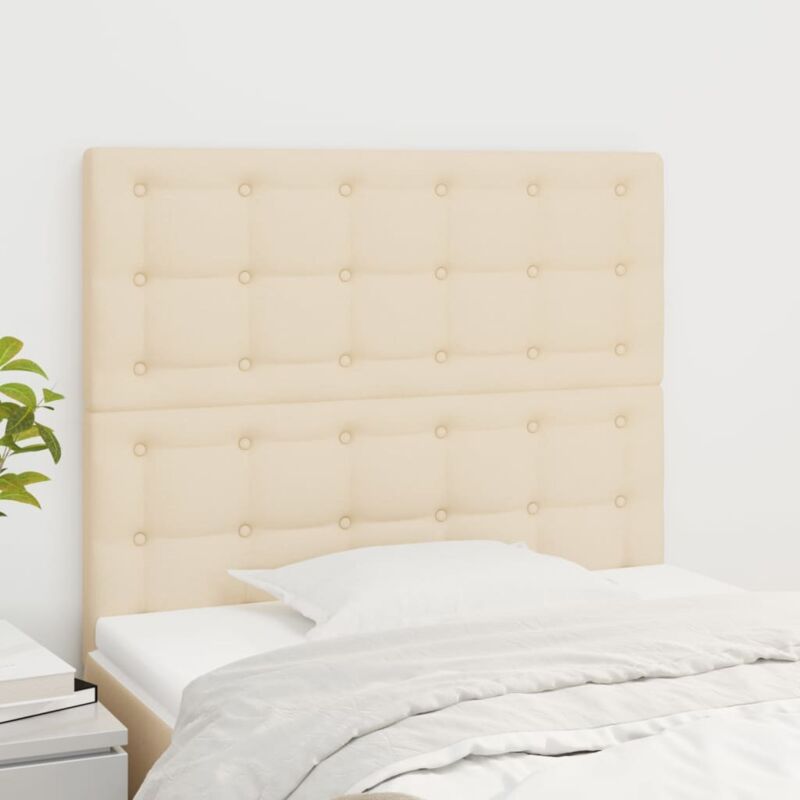 Testiera 2 Pz Crema 80x5x78 88 Cm In Tessuto Vidaxl
