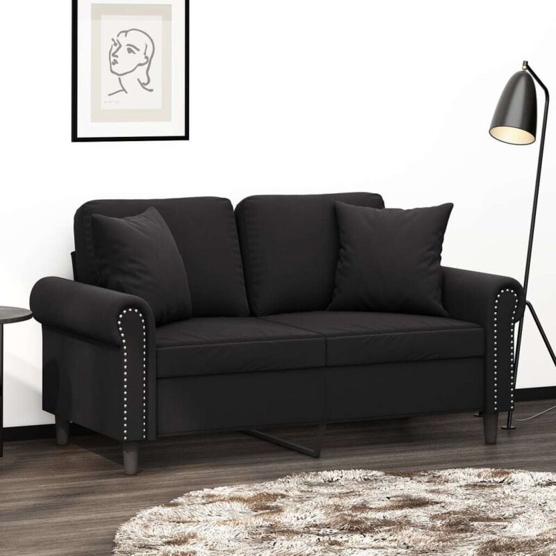 Zierkissen 2 Stk. Schwarz 40x40 Cm Samt Vidaxl