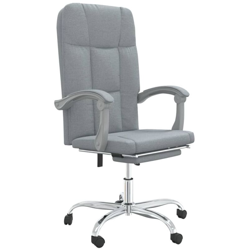 Vidaxl Hellgrau Bürostuhl Mit Liegefunktion Stoff