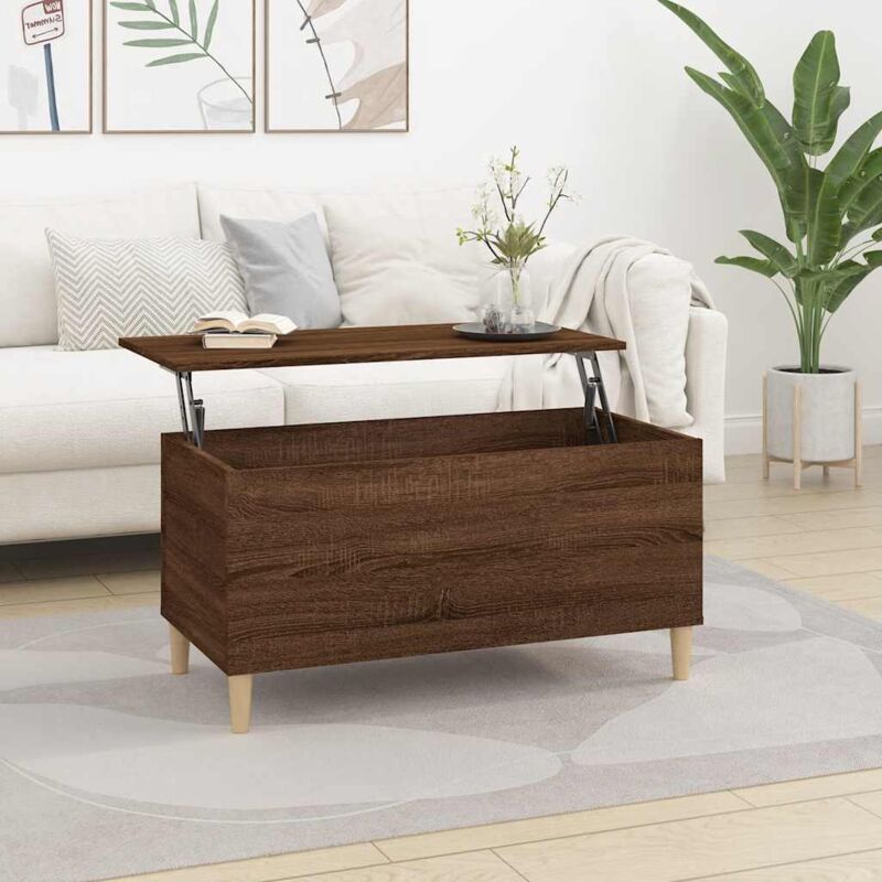 Couchtisch Braun Eichen-optik 90x44, 5x45 Cm Holzwerkstoff Vidaxl