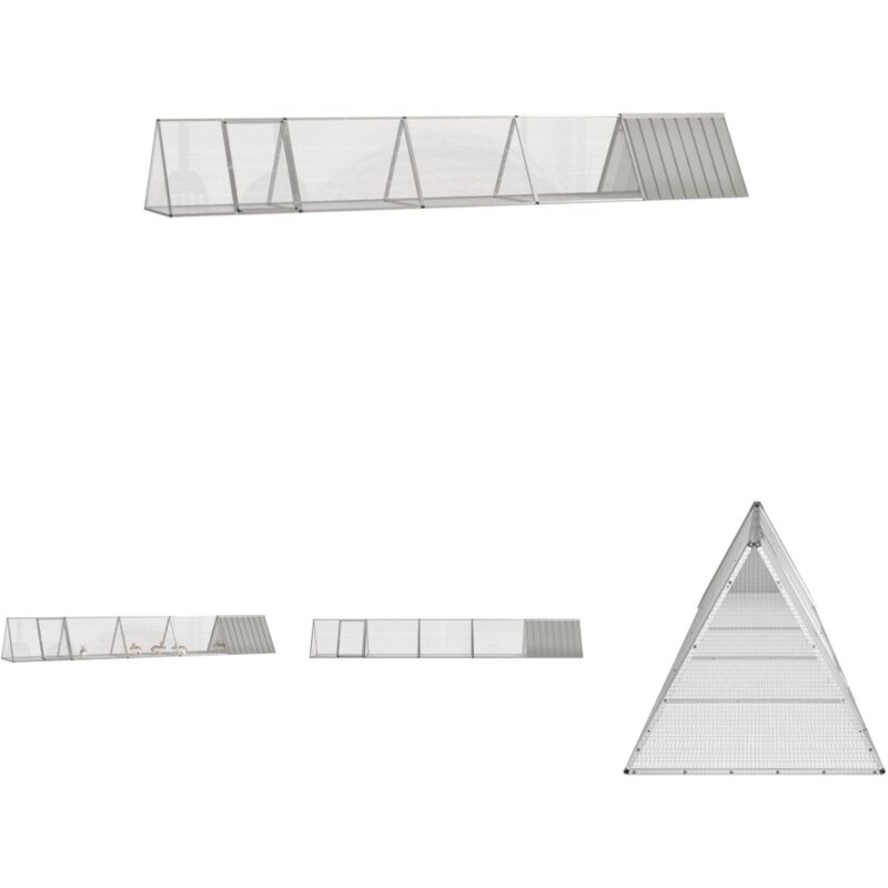 Kaninchenkäfig Grau 504, 5x80, 5x71 Cm Verzinkter Stahl - Vidaxl