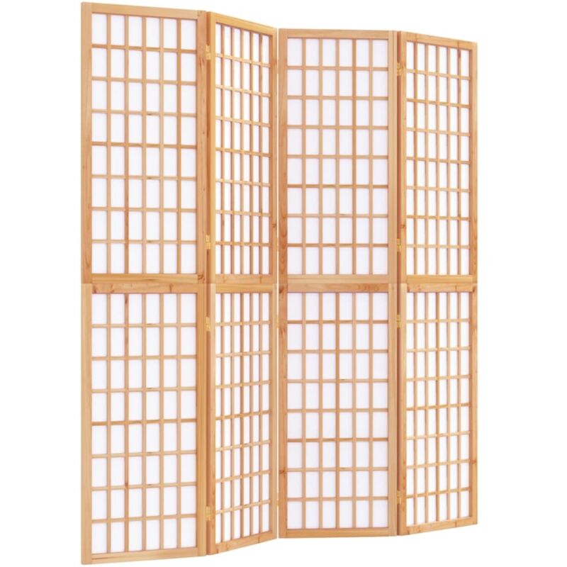 4-tlg. Paravent Japanischer Stil Faltbar 160x170 Cm Vidaxl
