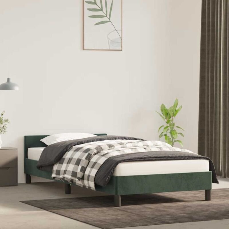 Bettgestell Ohne Matratze Dunkelgrün 80x200 Cm Samt Vidaxl