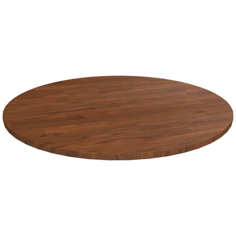 Runde Tischplatte Dunkelbraun Ø80x1, 5 Cm Behandeltes Eichenholz - Vidaxl