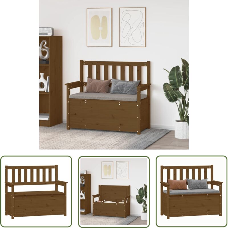 Vidaxl - Sitzbank Honigbraun 112, 5x51, 5x96, 5 Cm Massivholz Kiefer