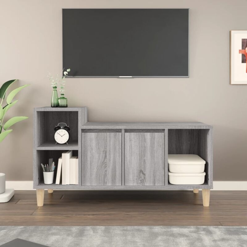 Vidaxl - Tv-schrank Grau Sonoma 100x35x55 Cm Holzwerkstoff