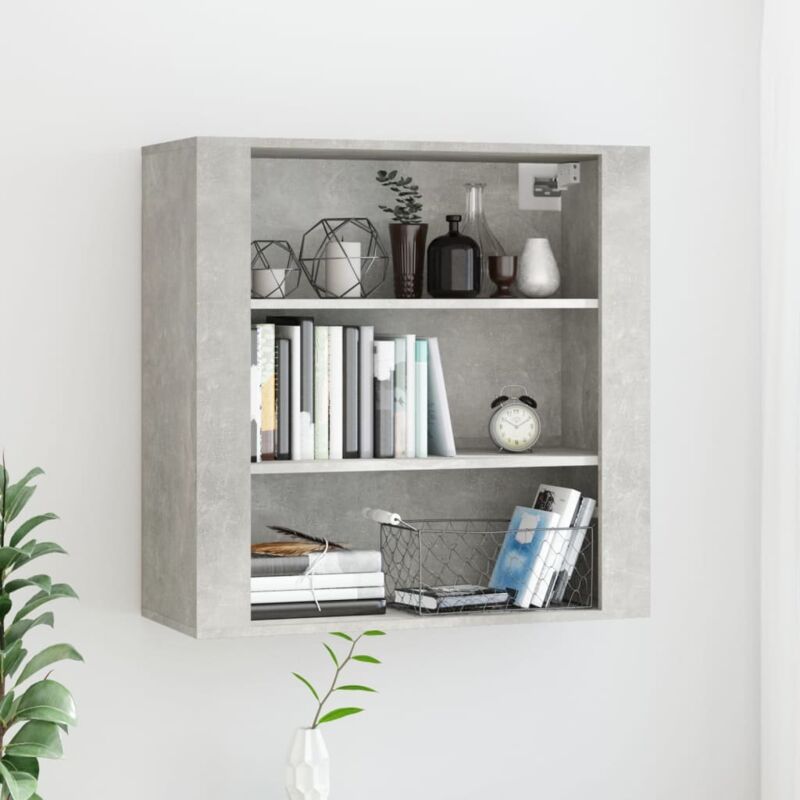 Vidaxl - Wandschrank Betongrau 80x33x80 Cm Holzwerkstoff