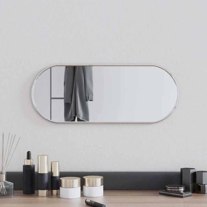 Wandspiegel Silbern 50x20 Cm Oval Vidaxl