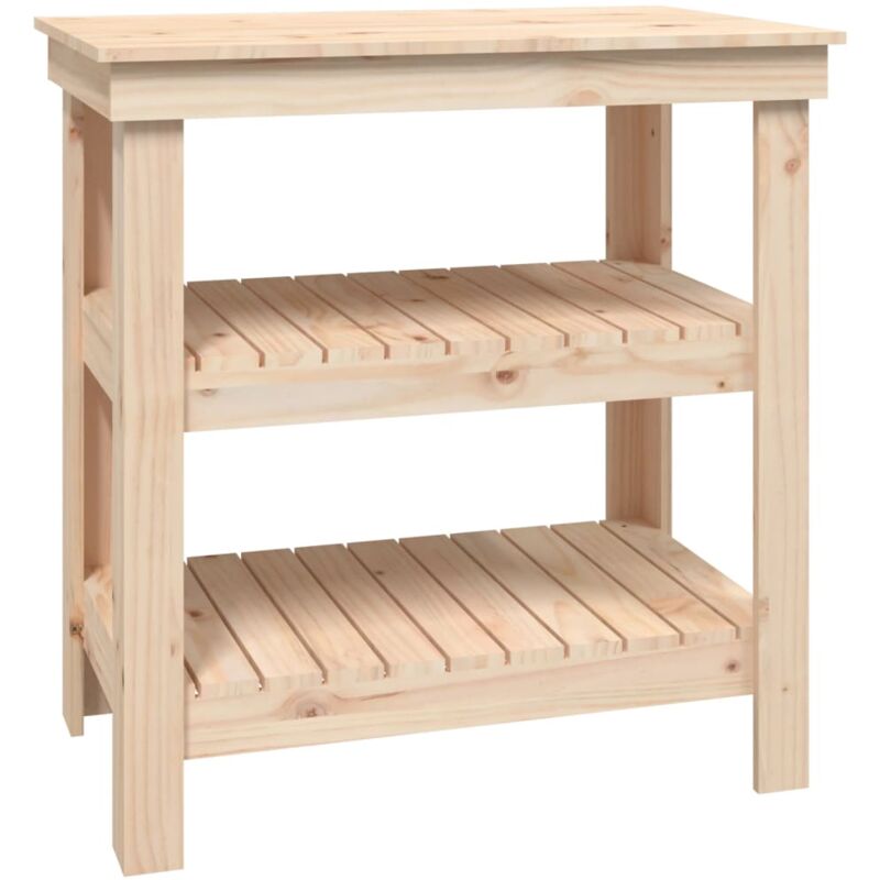 Werkbank 78, 5x50x80 Cm Massivholz Kiefer - Vidaxl
