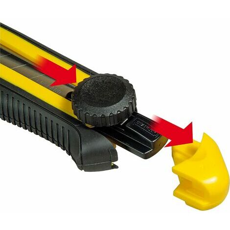 0-10-417 Cutter 18 mm cuerpo bimaterial dynagrip - bloqueo de hoja, hoja separable en 7, espesor 0,7 mm - entregado con 1 hoja