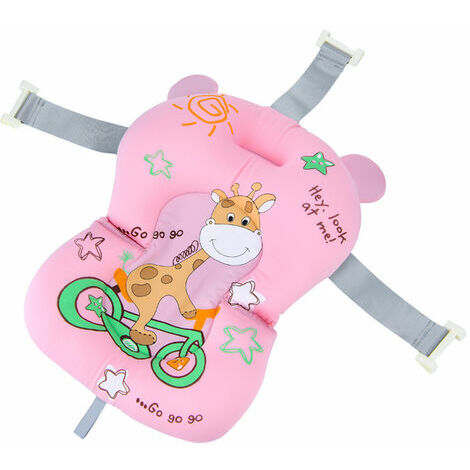 0-12 Months Newborn Non-Slip Hanging Bath Pillow (Pink) 1pcs