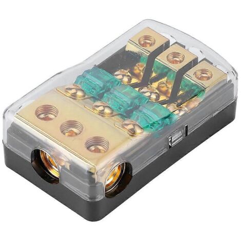 0/2/4 jauge entrée vers 4/8/10 jauge sortie 60A 3 voies mini porte-fusible ANL bloc de distribution pour audio auto