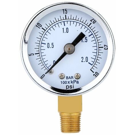 Manomètre de pression de compresseur d'air, manomètre de pression d'air  comprimé 0 ~ 180 Psi, 0 ~ 12 bar, diamètre 42mm Dispositif de mesure de  manomètre pour vis C # d232482
