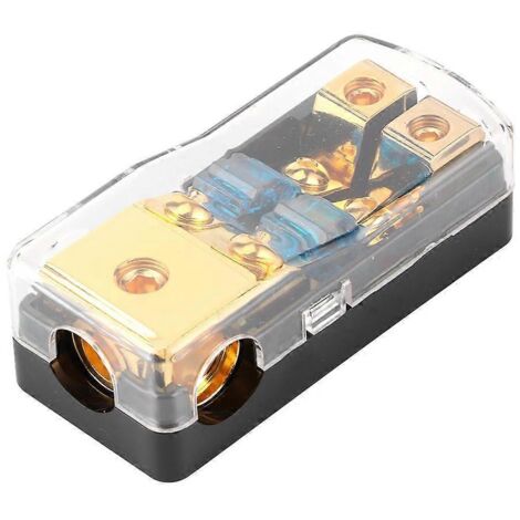0/4 AWG Entrée vers 4/8 AWG Sortie, 60A Bloc de Distribution à Fusible, 2 Voies Porte-fusible Mini ANL pour Auto et Bateau