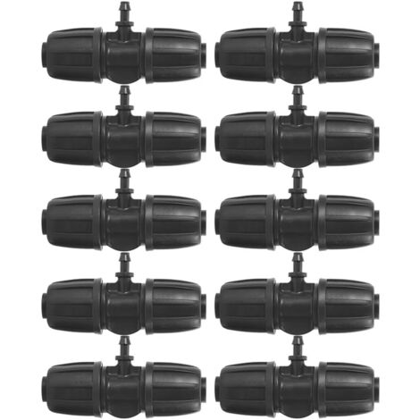 0 pieces high quality 16 mm 4/7 garden locking T-connector with barb for PE pipe, garden irrigation