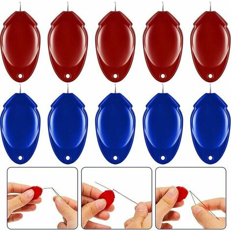 0 Piezas Enhebradores de Agujas para Coser a Mano, Bricolaje Plástico Hilo Bucle Enhebrador Simple Trabajo Hecho a Mano Herramienta de Costura Máquina Autoenhebrado Aguja Línea de Desgaste Hoja