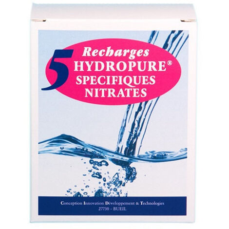 0--Recharges spécifiques nitrates cartouche ronde ou ovale 125ml lot de 5 HYDROPURE