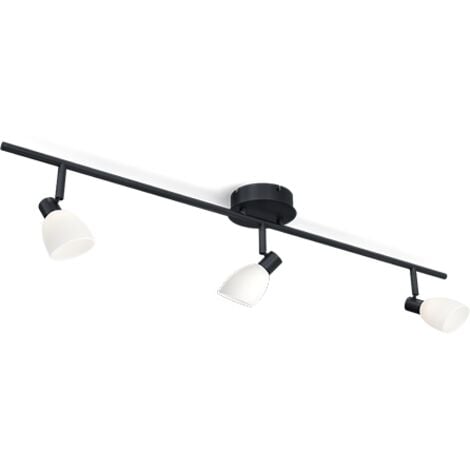 0 SoffittoSpotlightBarBlack, OpalGlass3xG9