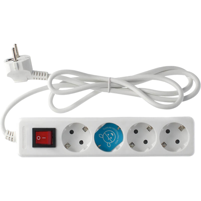 

Base múltiple serie Standard 4 tomas con interruptor 1,5 metros ( 0000011) - GSC