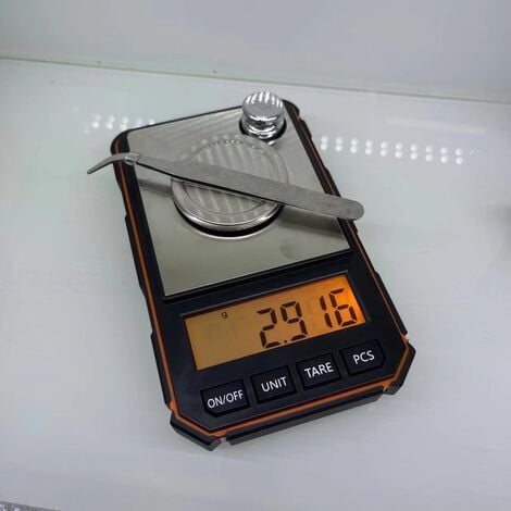 0.001g Balance numérique électronique Portable Mini balance Précision Balance de poche professionnelle Milligramme 50g Poids d'étalonnage-orange