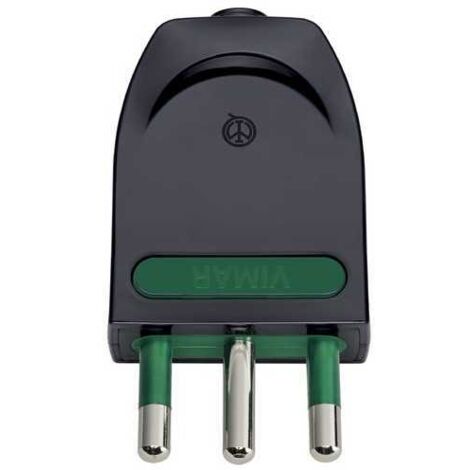 00204 Enchufe 2P+T16A Orientable S17-Spb17 Negro