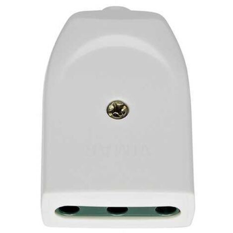 00222.B Enchufe 2P+T 16A P17 Axial Blanco