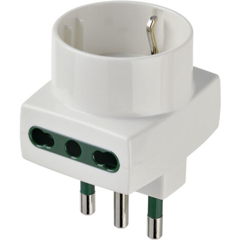 00323.B Adattatore Mult. S17+2P17/11+P30 Bianco