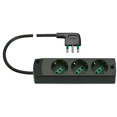 00413.Cc Prise Multiple 3P30+S17 90° Noir