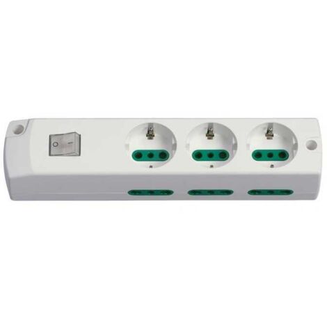 00437.B Enchufe múltiple 3P30+6P17/11+Int. Blanco
