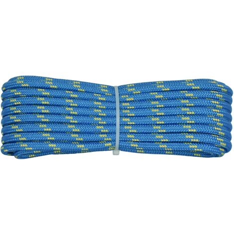006006534 Treccia corit azzurra, 12 mm - 10 mt, Corda intrecciata multiuso resistente ai raggi U.V. e all'abrasione, per attività all'aperto, giardino, mare, guinzagli e fai da te, rottura 1.540 kg