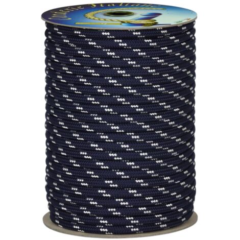 006009146 Treccia corit blu, 10 mm - 30 mt, Corda intrecciata multiuso resistente ai raggi U.V. e all'abrasione, per attività all'aperto, giardino, mare, guinzagli e fai da te, rottura 1050 kg